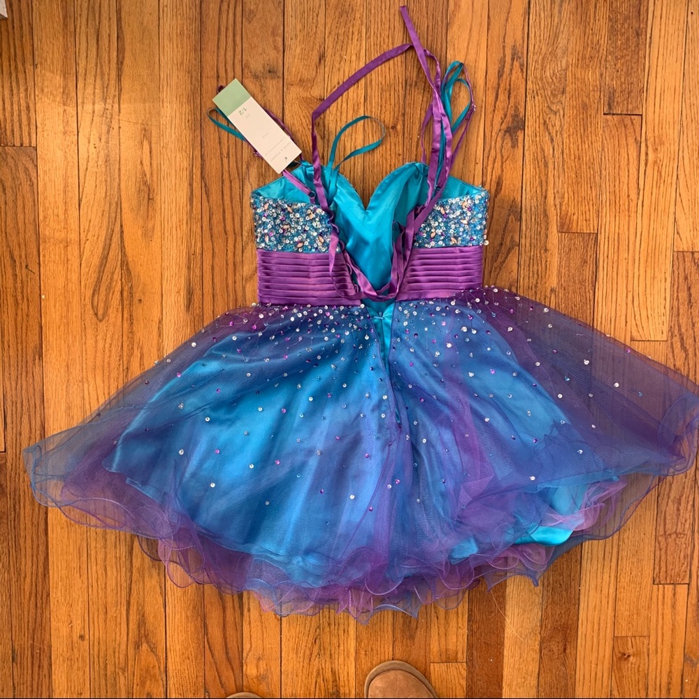 Sequence Mini Prom Dress - Picture 3 of 8